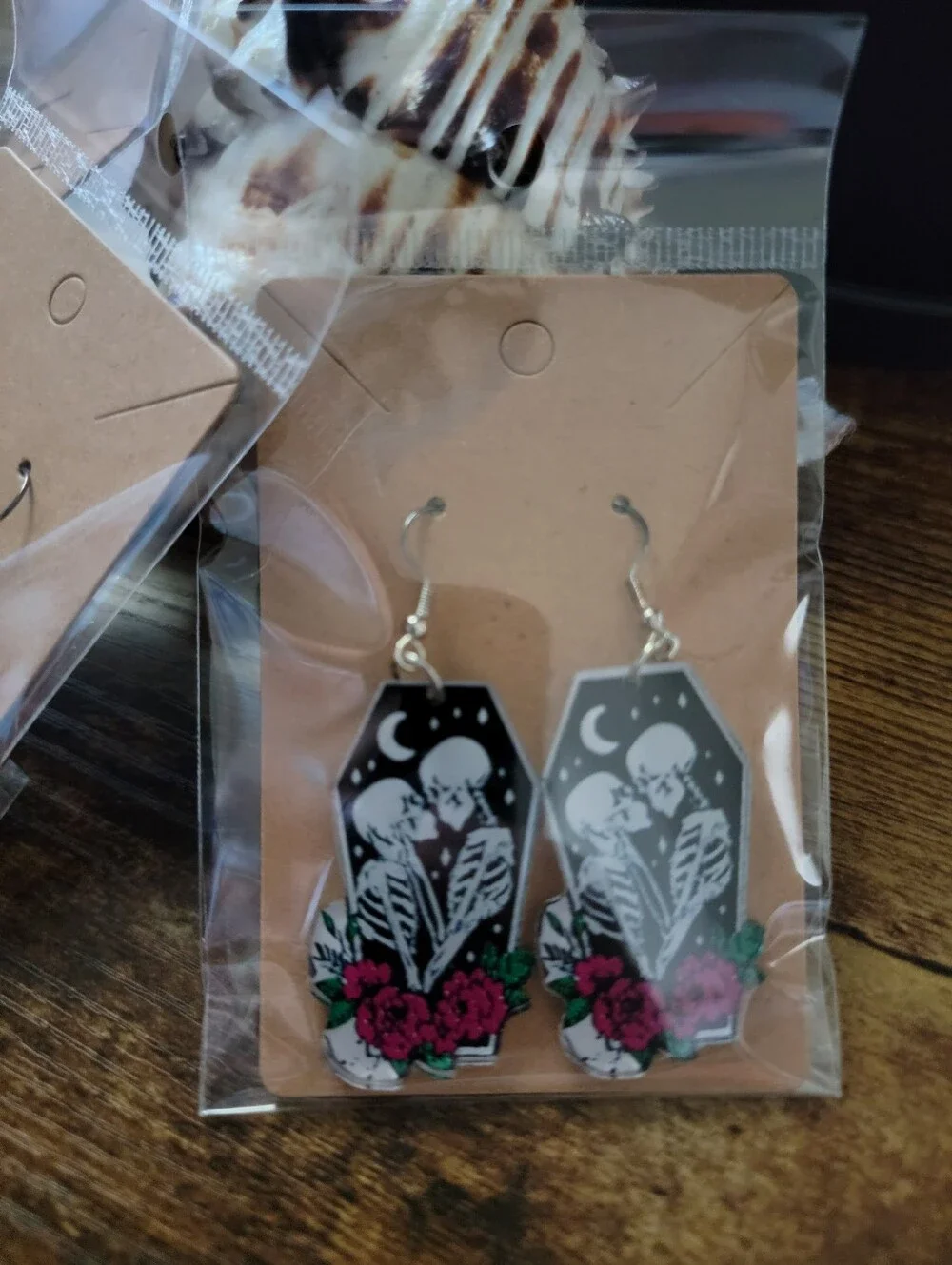 3pcs Coffin And Spider Pink Dangle Earrings - Women Accessories